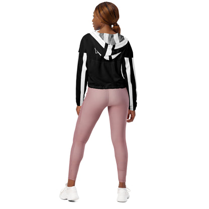 Crop windbreaker for women