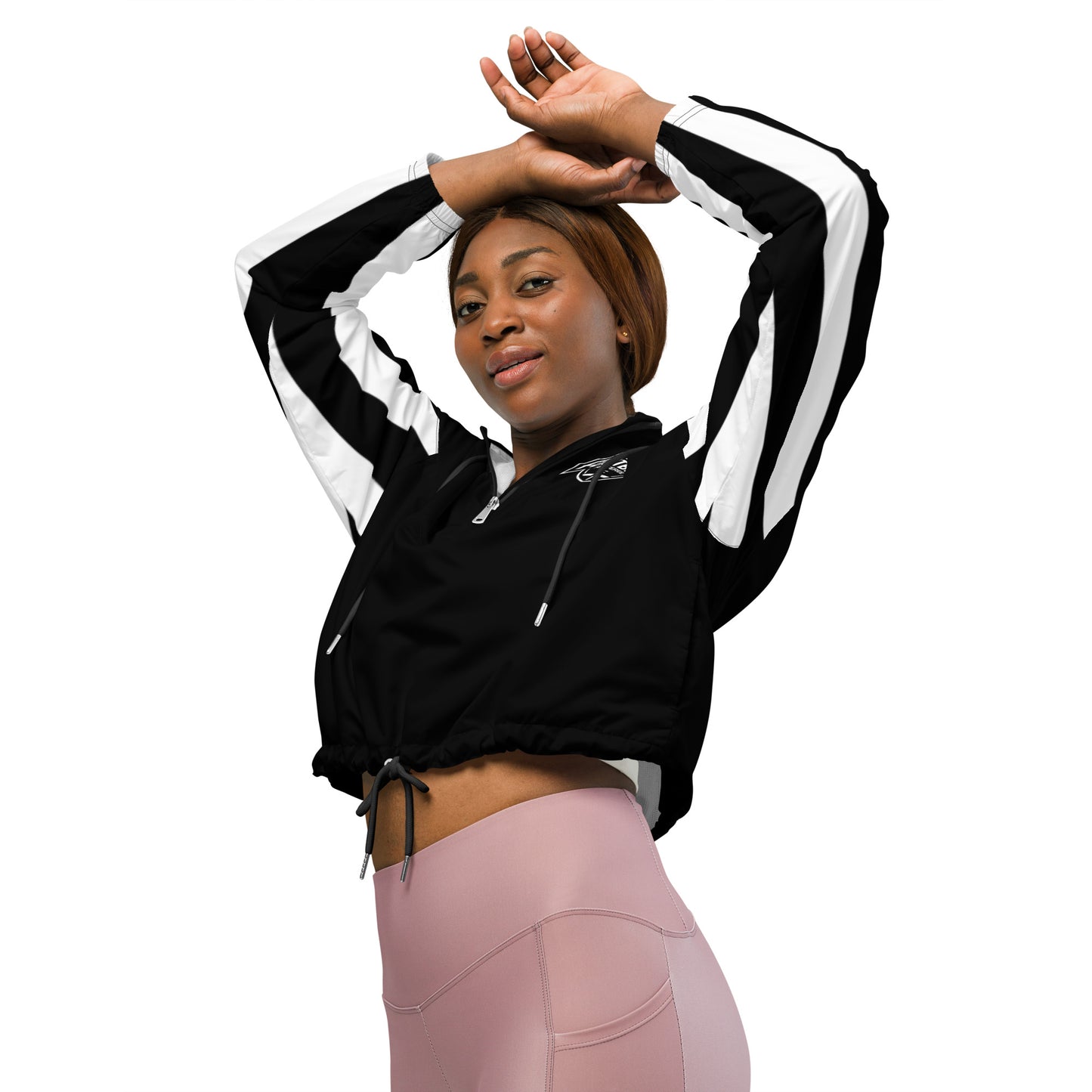 Crop windbreaker for women