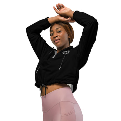 Crop windbreaker for women