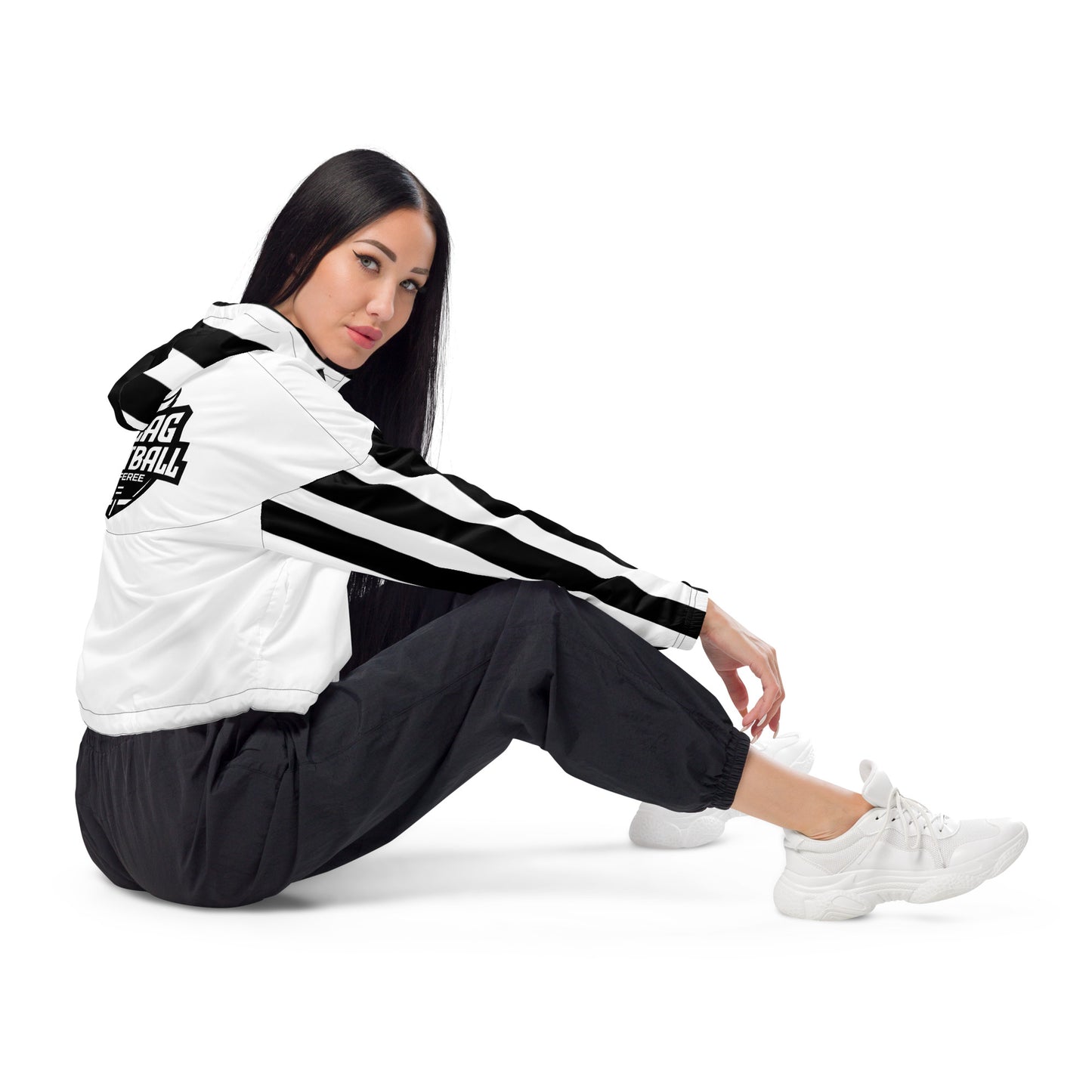 Crop windbreaker for women