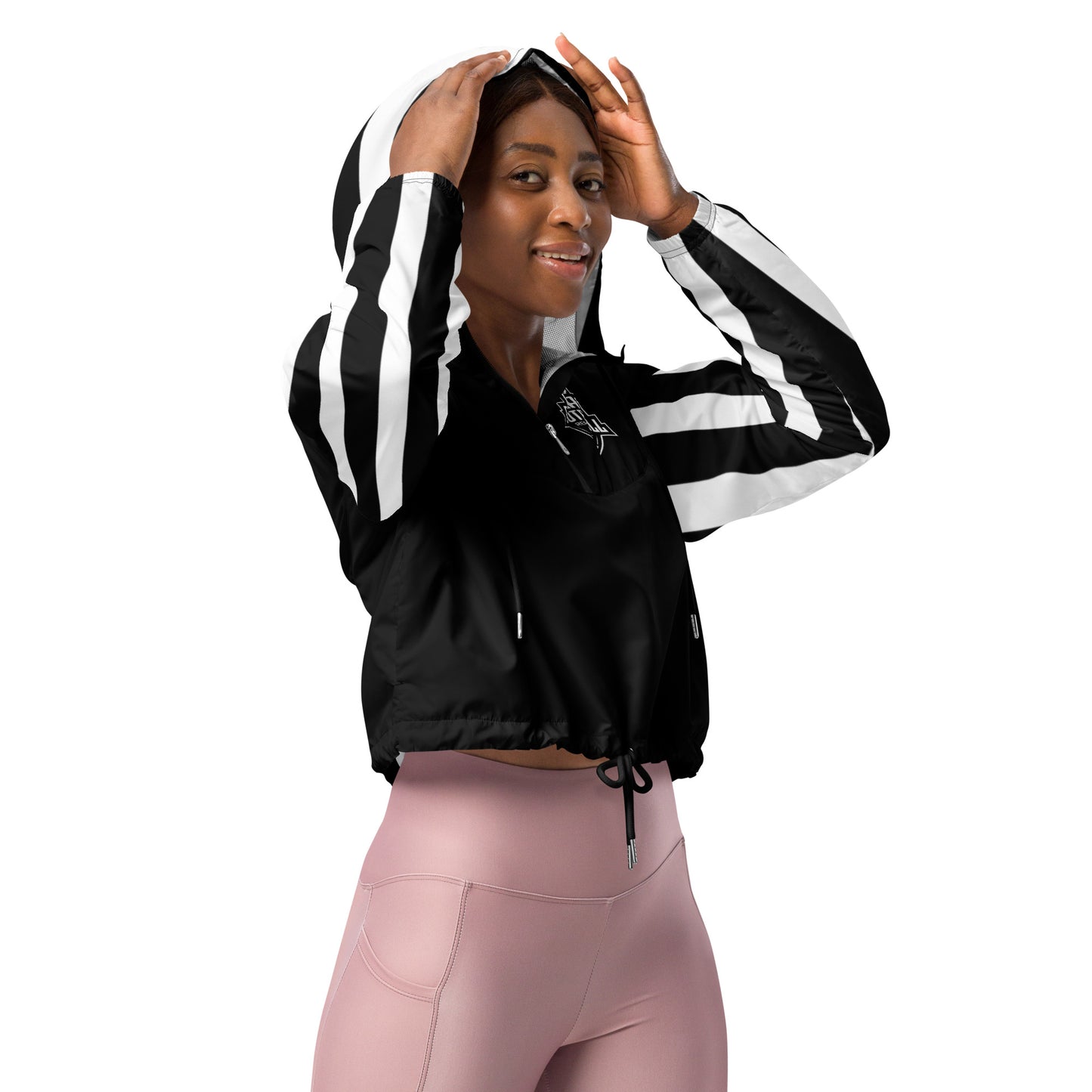 Crop windbreaker for women